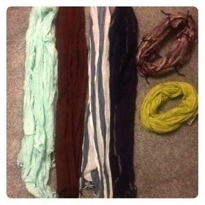 Assorted fashion scarves